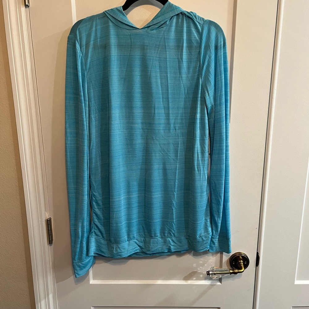 Lands' End Aqua Hooded Top